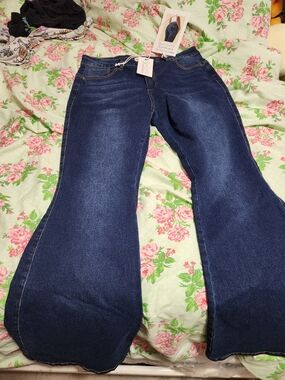 Dark Blue Women's Flare Jeans